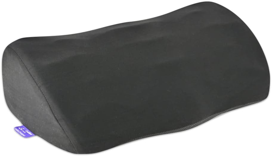 C CUSHION LAB Ergonomic Foot Rest for Under Desk - Patented Massage Ridge Design Memory Foam Foot Stool Pillow for Work, Home, Gaming, Computer, Office Chair - Footrest for Back & Hip Pain Relief