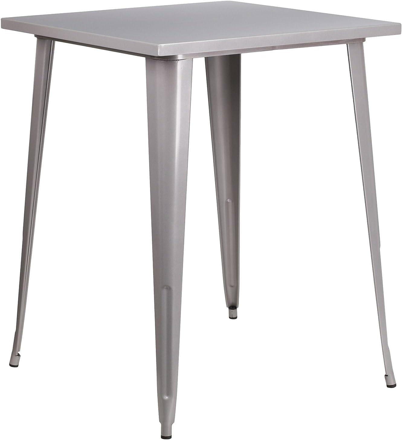 Flash Furniture Nolan Commercial Grade 31.5" Square Black Metal Indoor-Outdoor Bar Height Table