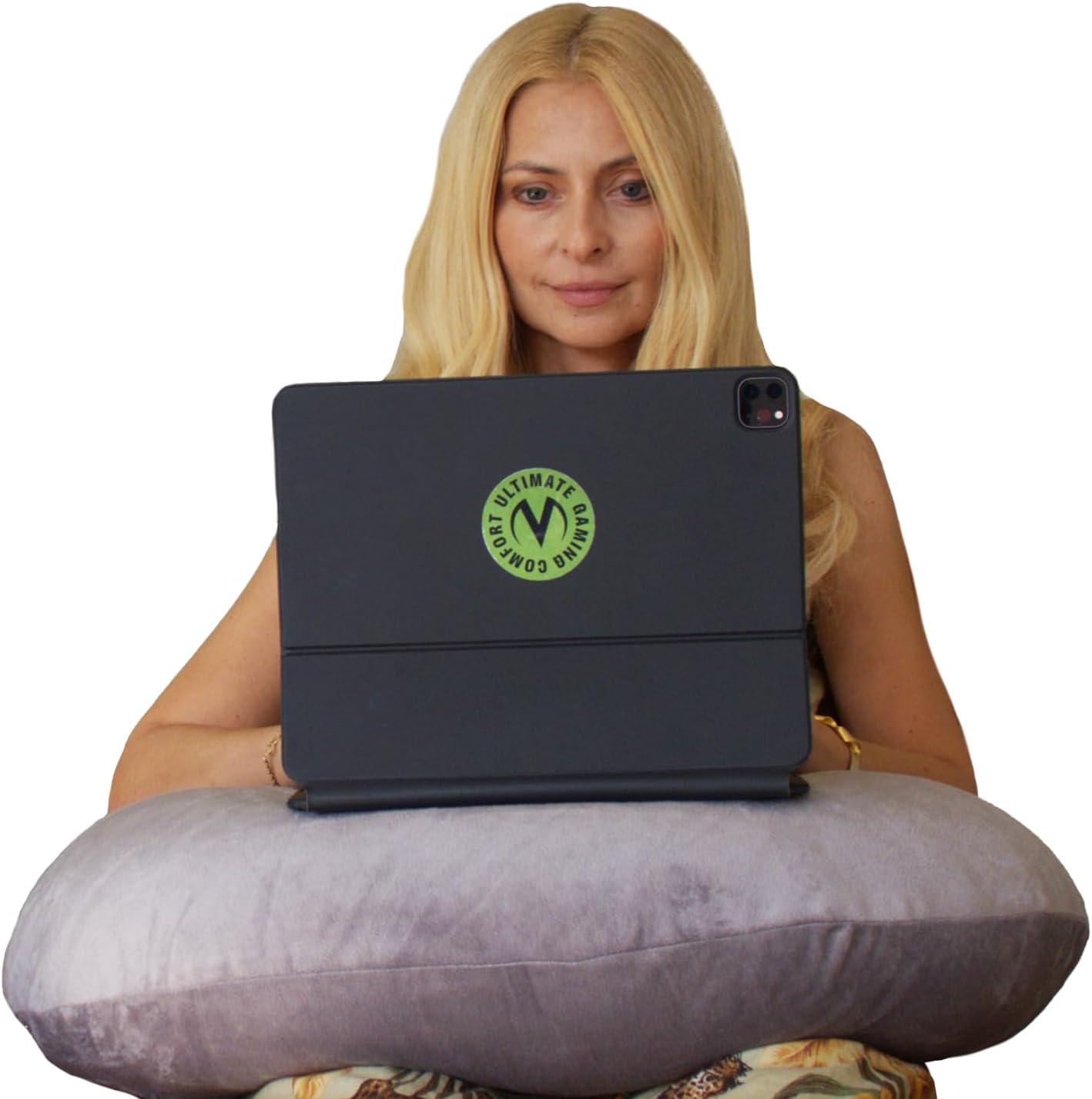 Rare Gaming Pillow | Ergonomic Gaming Lap Pillow Provides Wrist & Elbow Support, Reduces Shoulder & Neck Pressure | Plush Arm Rest Pillow with a Washable Cover & Easy-Storage Clip, (Black)