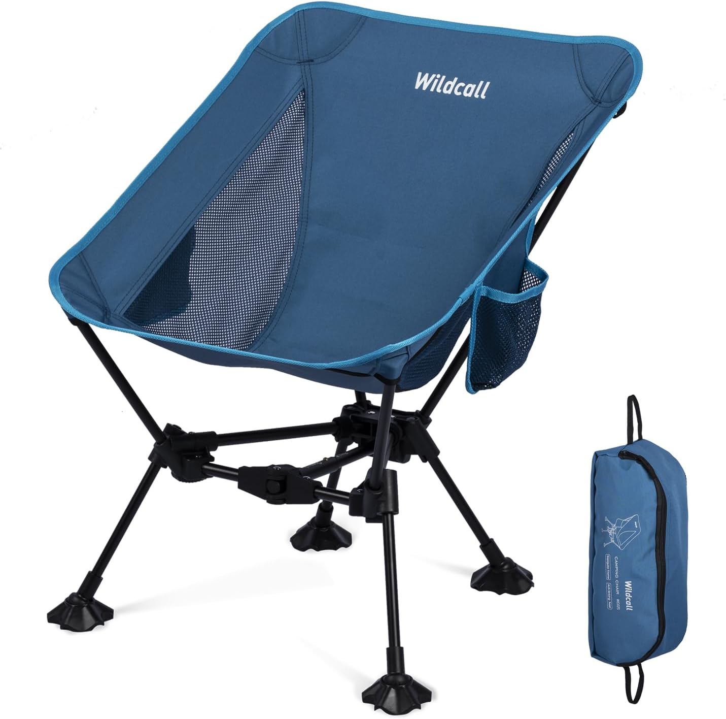 WildCall Lightweight Folding Camping Chair Compact Beach Chair with Anti-Sinking Large Feet