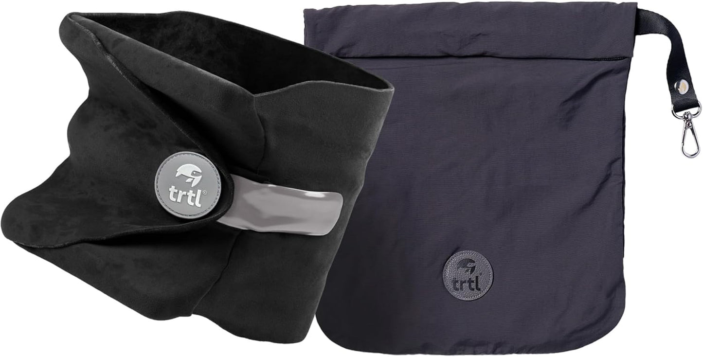 trtl Pillow - Scientifically Proven Super Soft Neck Support Travel Pillow - Machine Washable - Grey