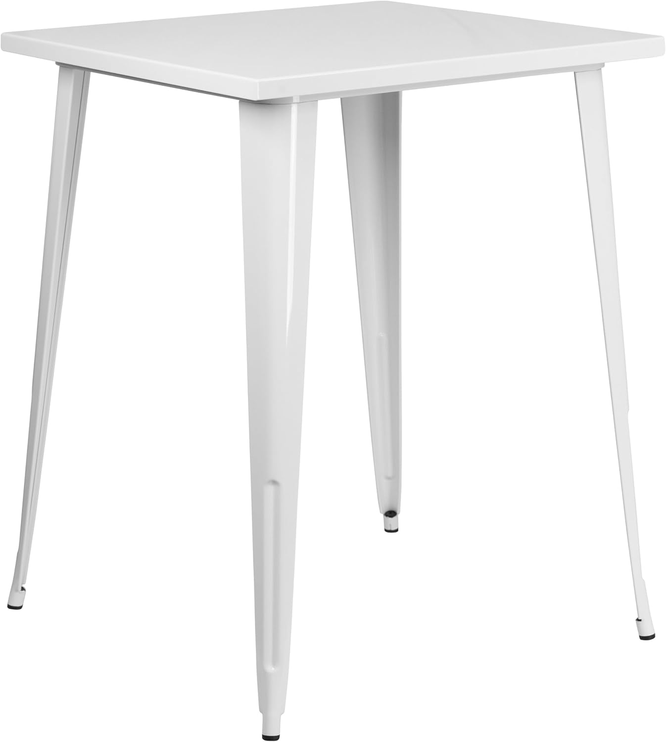 Flash Furniture Nolan Commercial Grade 31.5" Square Black Metal Indoor-Outdoor Bar Height Table