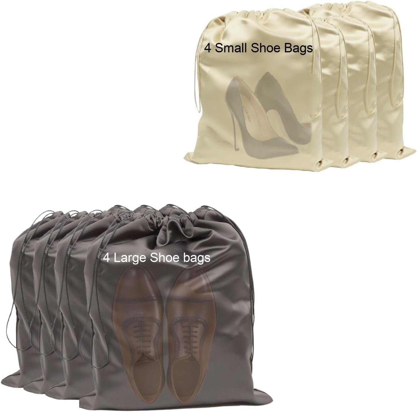 Purse Insert Pillows - Starter Set - Set of Shaper Inserts Made to Maintain Small to Large Purses - Prevents Creases and Damage (Cream, 3PC Set)