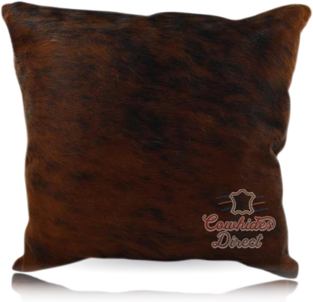 Cowhides Direct Genuine Cowhide Throw Pillow (Dark Brindle, 22x12) - Authentic Brazilian Cowhide Pillow Cover with Plush Inserts - Luxury Cow Fur Pillow for Home Décor