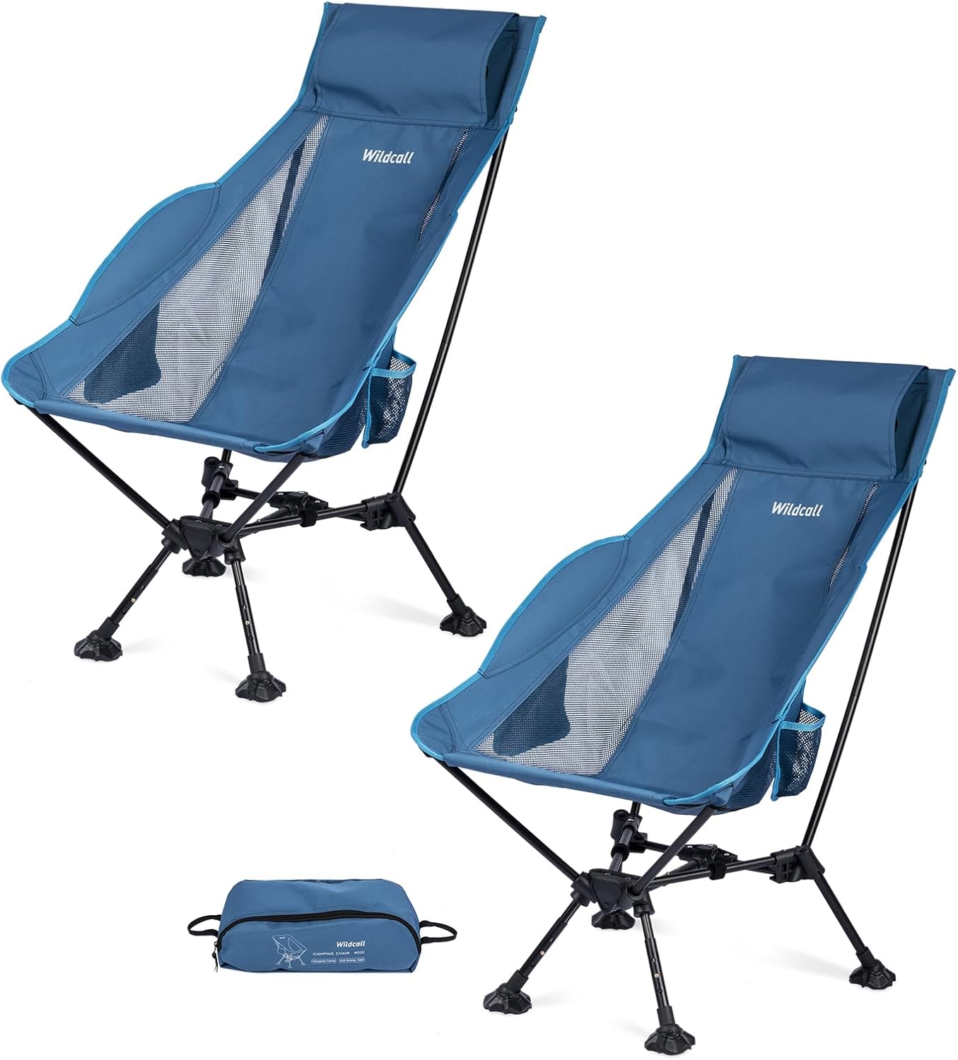 WildCall Lightweight Folding Camping Chair Compact Beach Chair with Anti-Sinking Large Feet