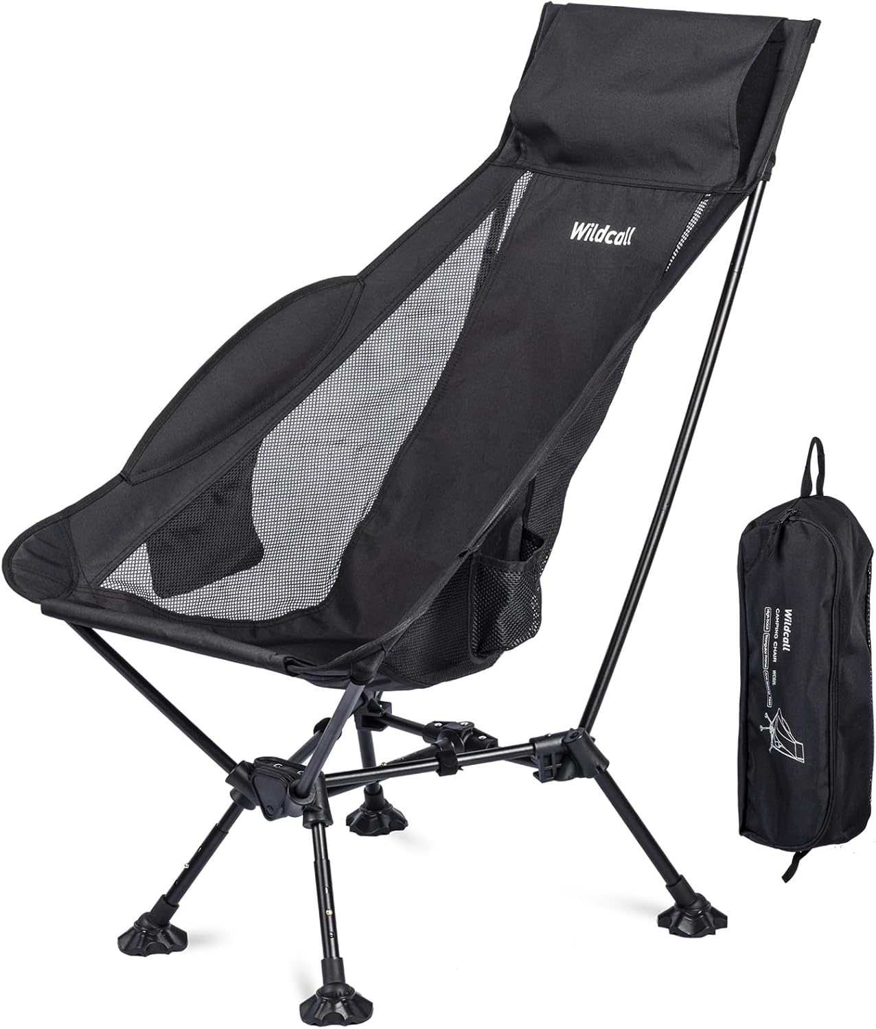 WildCall Lightweight Folding Camping Chair Compact Beach Chair with Anti-Sinking Large Feet