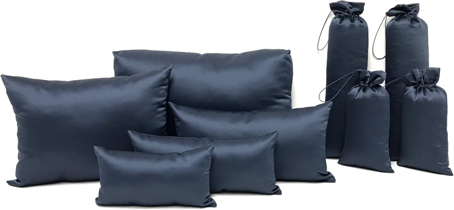 Purse Insert Pillows Set - Custom Cushioned Handbag Fillers by Fabrinique - Set of Shaper Inserts - Prevents Creases and Damage (Navy Blue, S-L, 4PC Set)