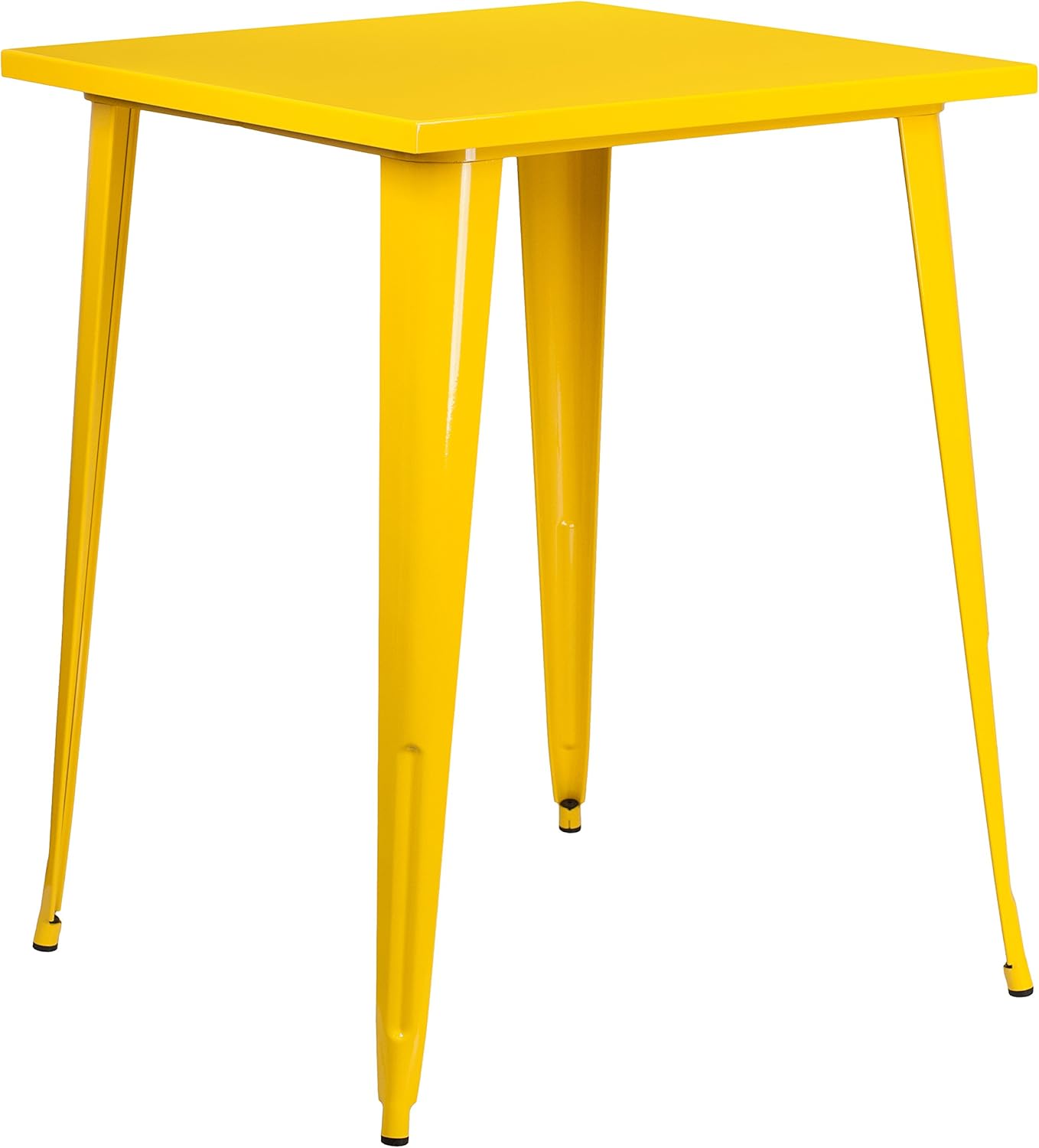 Flash Furniture Nolan Commercial Grade 31.5" Square Black Metal Indoor-Outdoor Bar Height Table