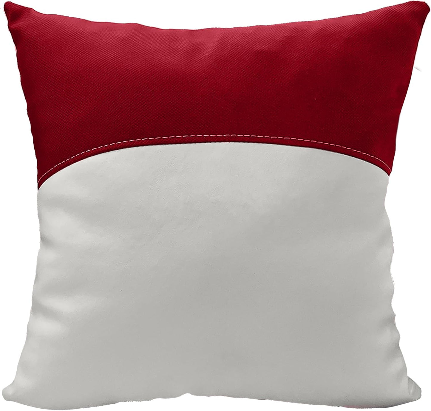 Wise DLX1616 DLX Series Square Pontoon Accessory Pillow, 16" x 16", White/Crimson Red