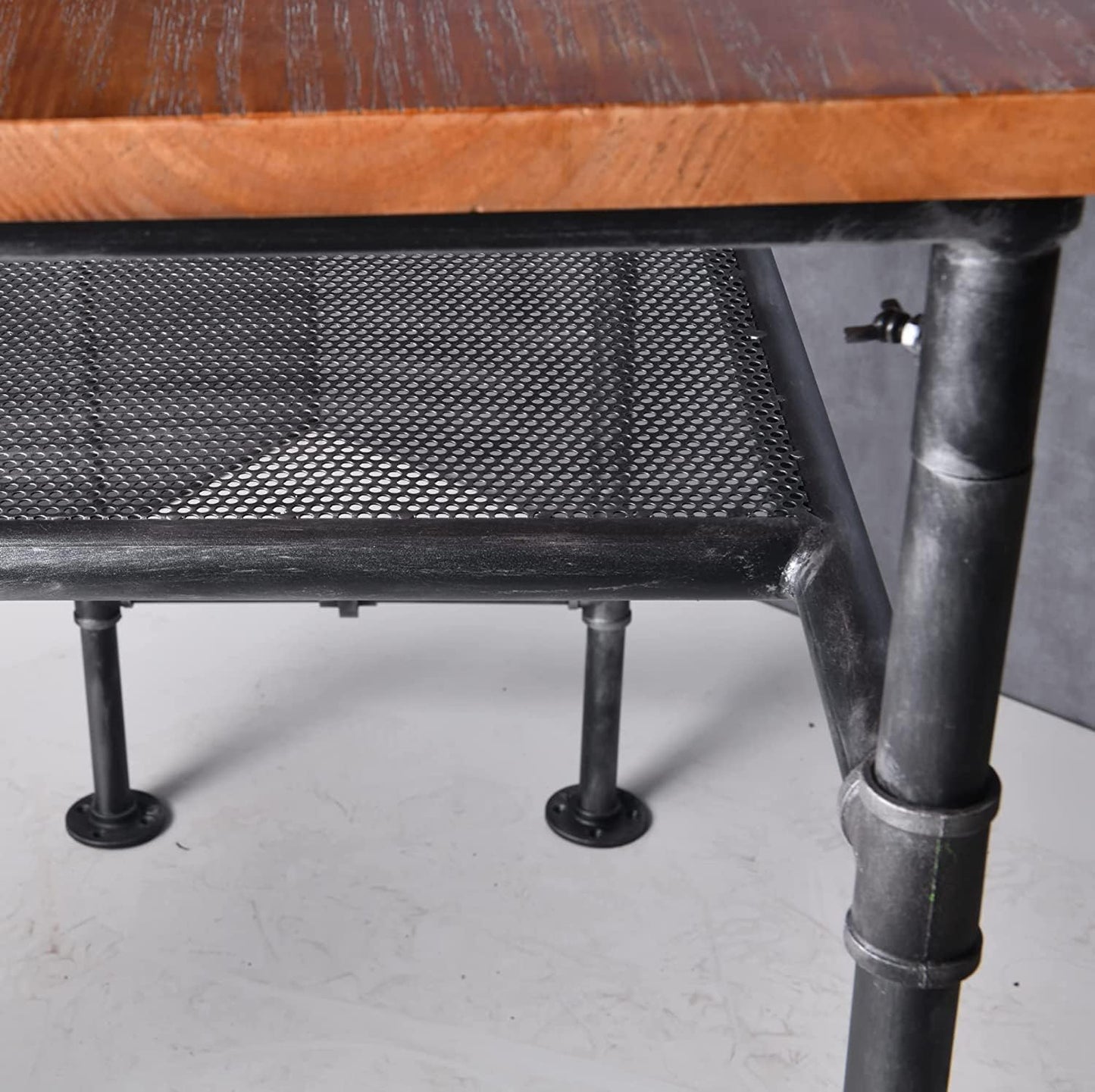 Diwhy 5 Piece Bar Table and Barstool Set Industrial Rectangular Pub Bar Table with Extra Shelf for Stroage and Kitchen Counter Height Adjustable Stool with Backrest Silver(1 Table + 4 Chairs)