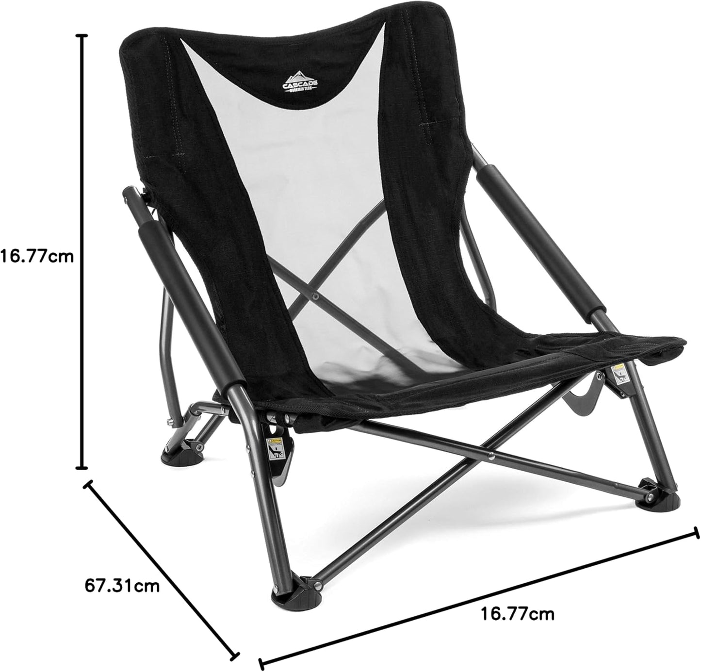 Cascade Mountain Tech Folding Camp Chair for Camping, Beach, Picnic, Barbqeues, Sporting Events with Carry Bag