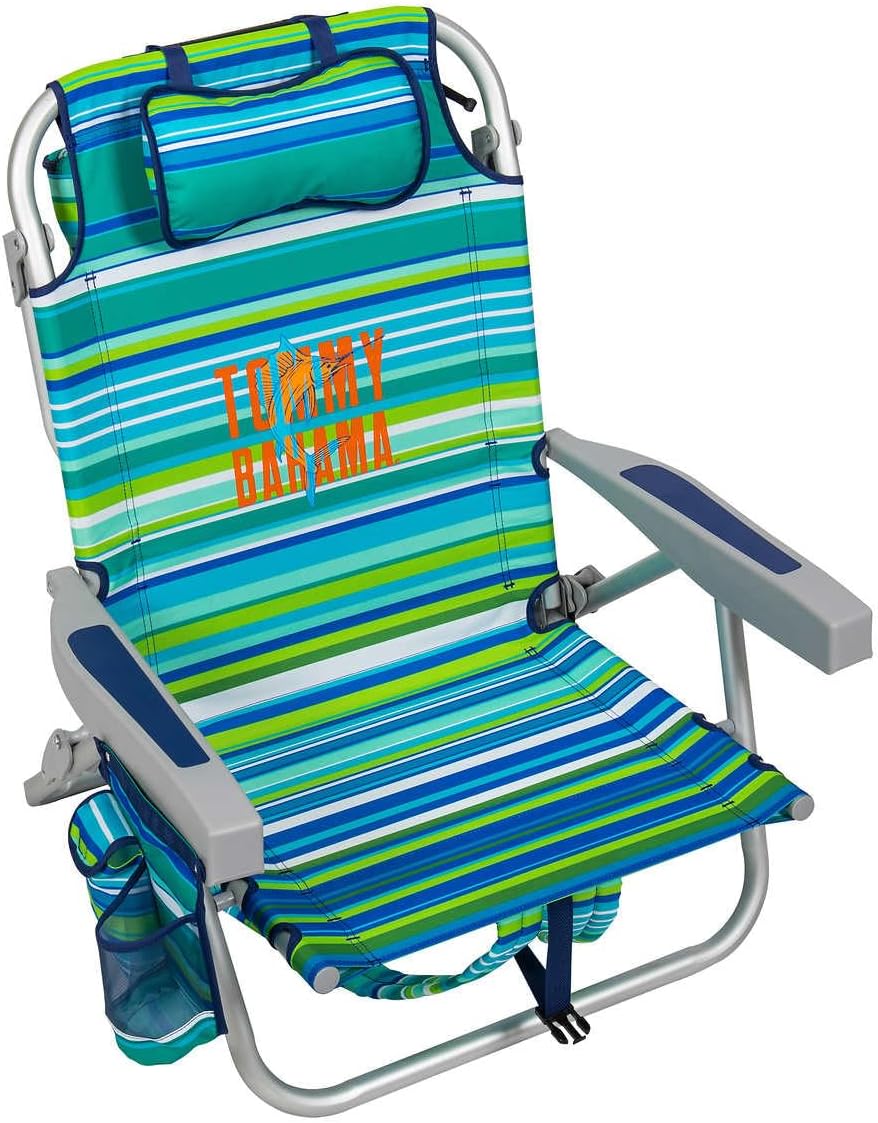 Tommy Bahama 2 Pack Backpack Beach Chair 5 Position Chair, Including Lay Flat (Floral)