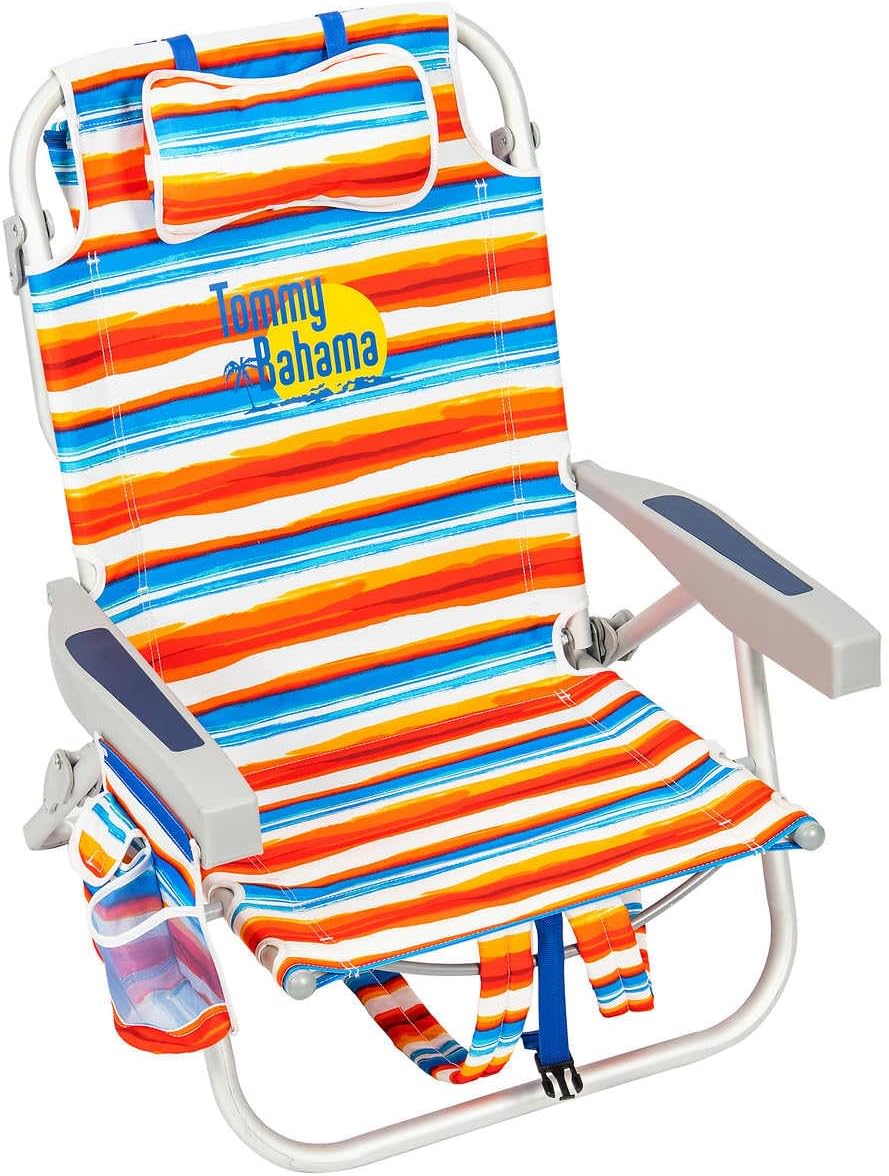 Tommy Bahama 2 Pack Backpack Beach Chair 5 Position Chair, Including Lay Flat (Floral)