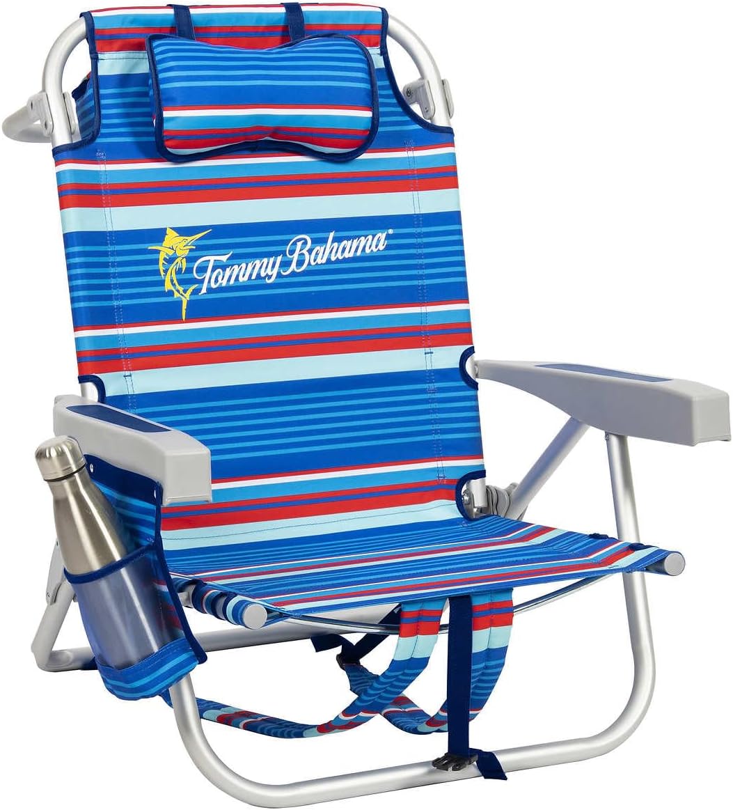 Tommy Bahama 2 Pack Backpack Beach Chair 5 Position Chair, Including Lay Flat (Floral)