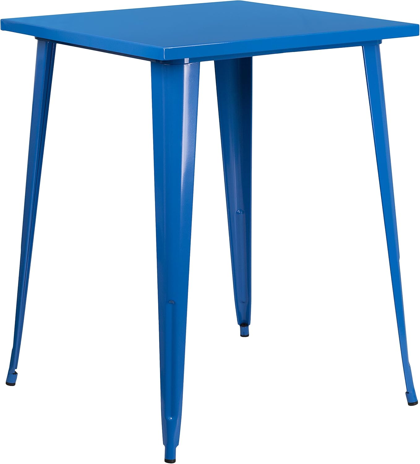 Flash Furniture Nolan Commercial Grade 31.5" Square Black Metal Indoor-Outdoor Bar Height Table