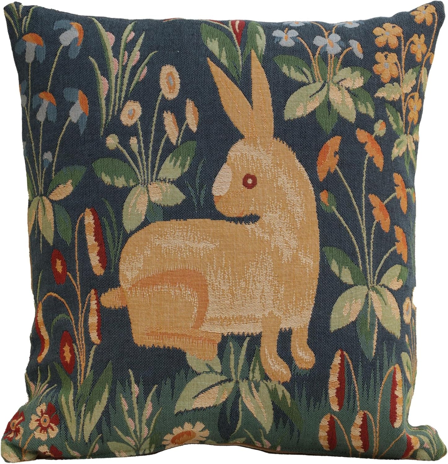 Charlotte Home Furnishings Decorative Throw Pillow Cover 19x19 in, Tree Squirrel French Country Sofa Cushion Case, Home Decor Cozy Square Tapestry Pillow Cover, Soft European Cotton Jacquard Woven
