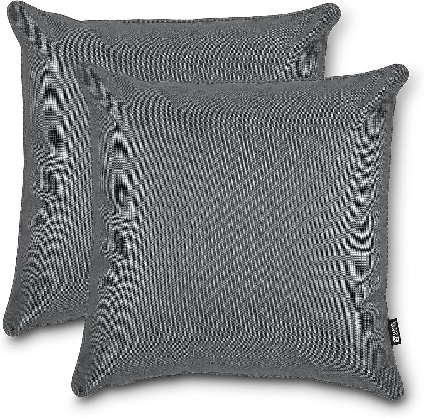 Classic Accessories Montlake FadeSafe Indoor/Outdoor Accent Pillows, 20 x 20 x 8 Inch, 2 Pack, Heather Indigo