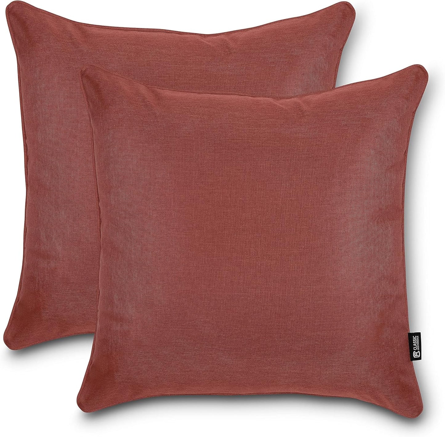 Classic Accessories Montlake FadeSafe Indoor/Outdoor Accent Pillows, 20 x 20 x 8 Inch, 2 Pack, Heather Indigo