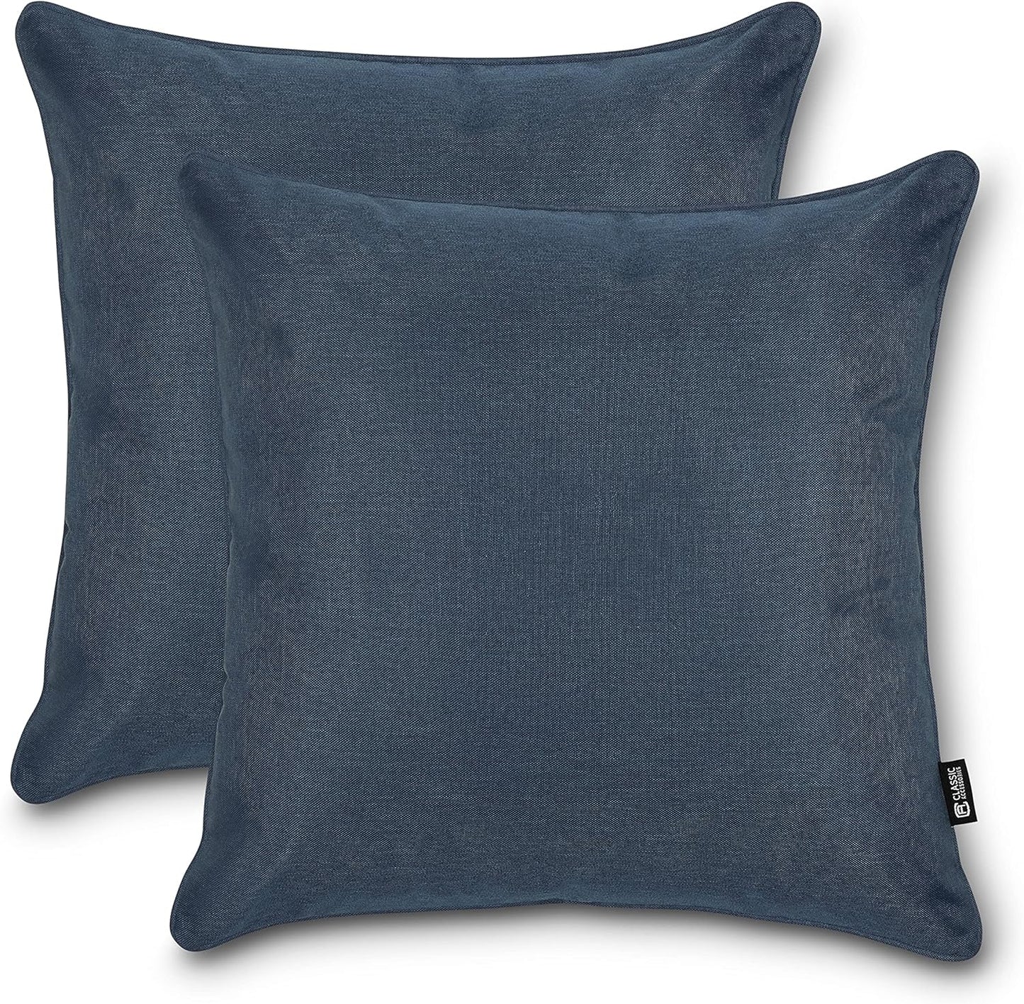 Classic Accessories Montlake FadeSafe Indoor/Outdoor Accent Pillows, 20 x 20 x 8 Inch, 2 Pack, Heather Indigo