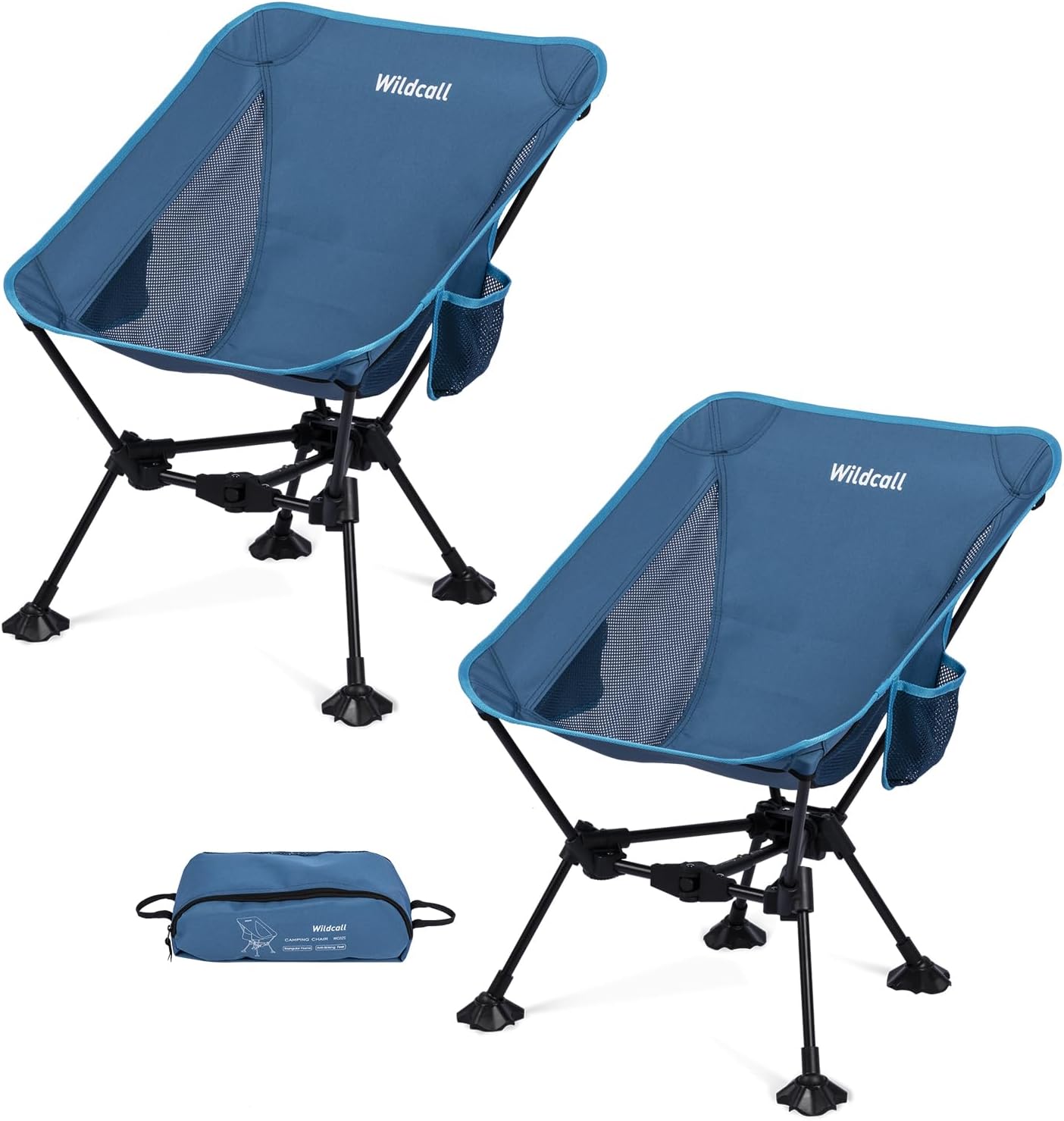 WildCall Lightweight Folding Camping Chair Compact Beach Chair with Anti-Sinking Large Feet