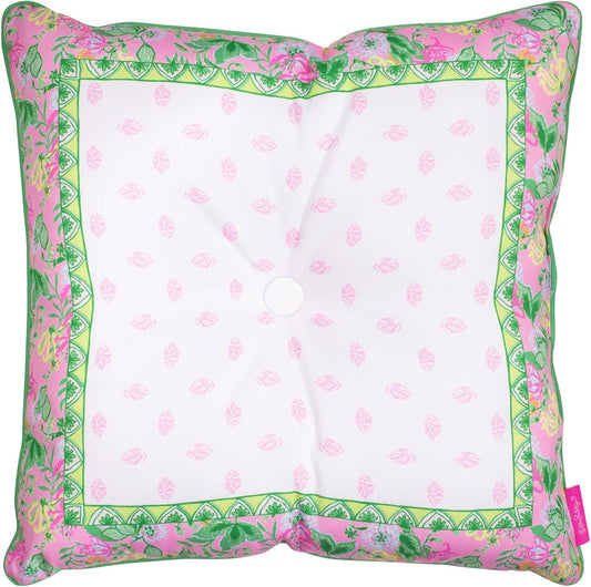 Lilly Pulitzer Large Square Pillow, 20x20 Pillow for Indoor and Outdoor Use, Decorative Pillow for Couch or Bed, Outdoor Pillow for Patio Furniture, Via Amore Spritzer