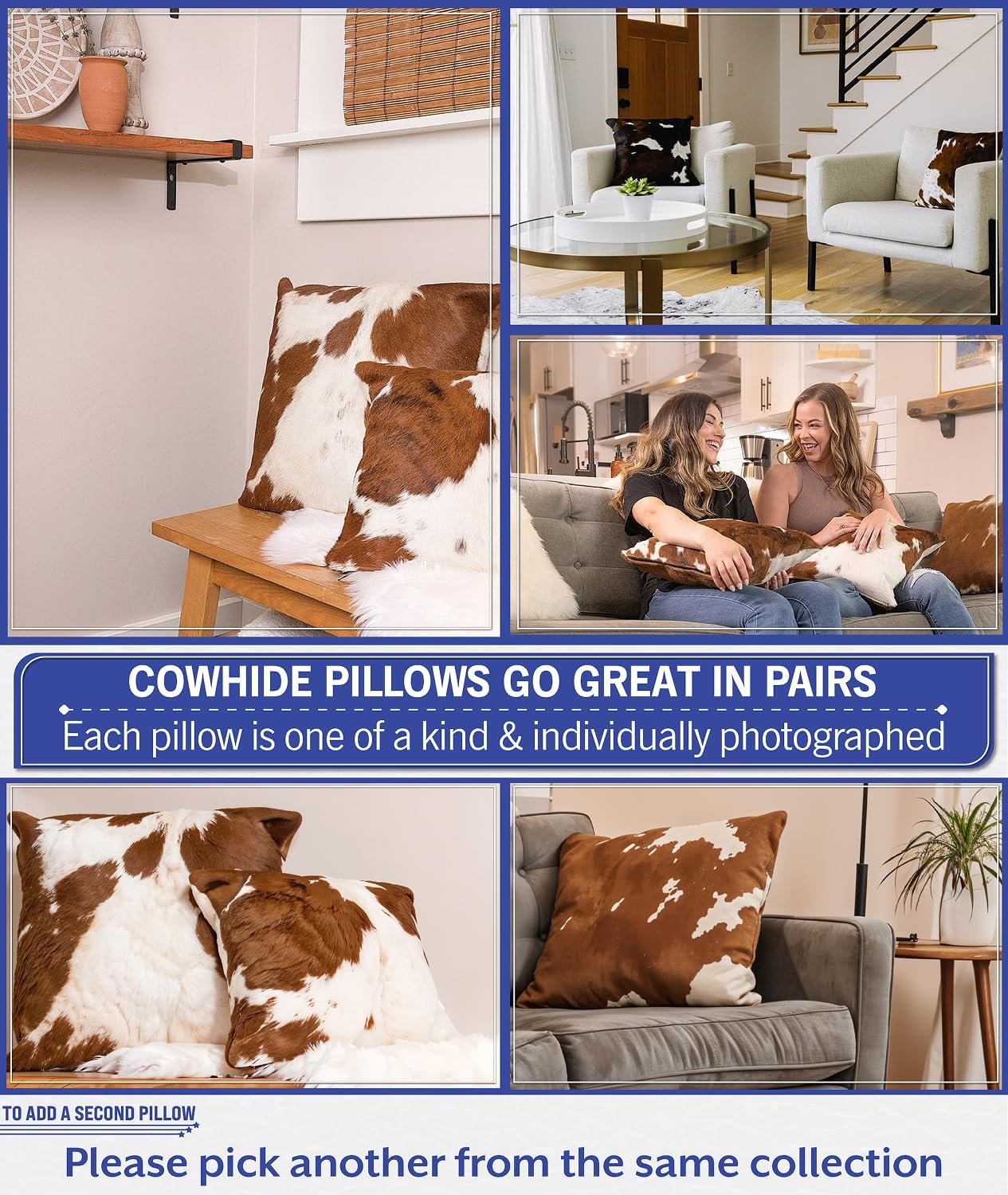 Cowhides Direct Genuine Cowhide Throw Pillow (Dark Brindle, 22x12) - Authentic Brazilian Cowhide Pillow Cover with Plush Inserts - Luxury Cow Fur Pillow for Home Décor